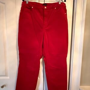 Talbots Corduroy Straight Leg Pants Size 16 CURVY